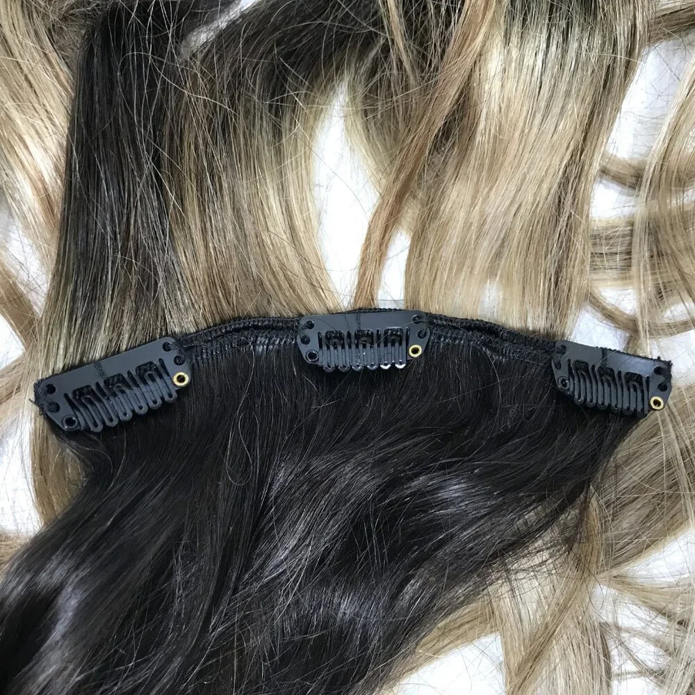 100% Remy Human Hair Clip In Hair Extensions 18